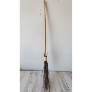 Witch broom costume accessory Halloween prop decor unique 41" Inches Tall
